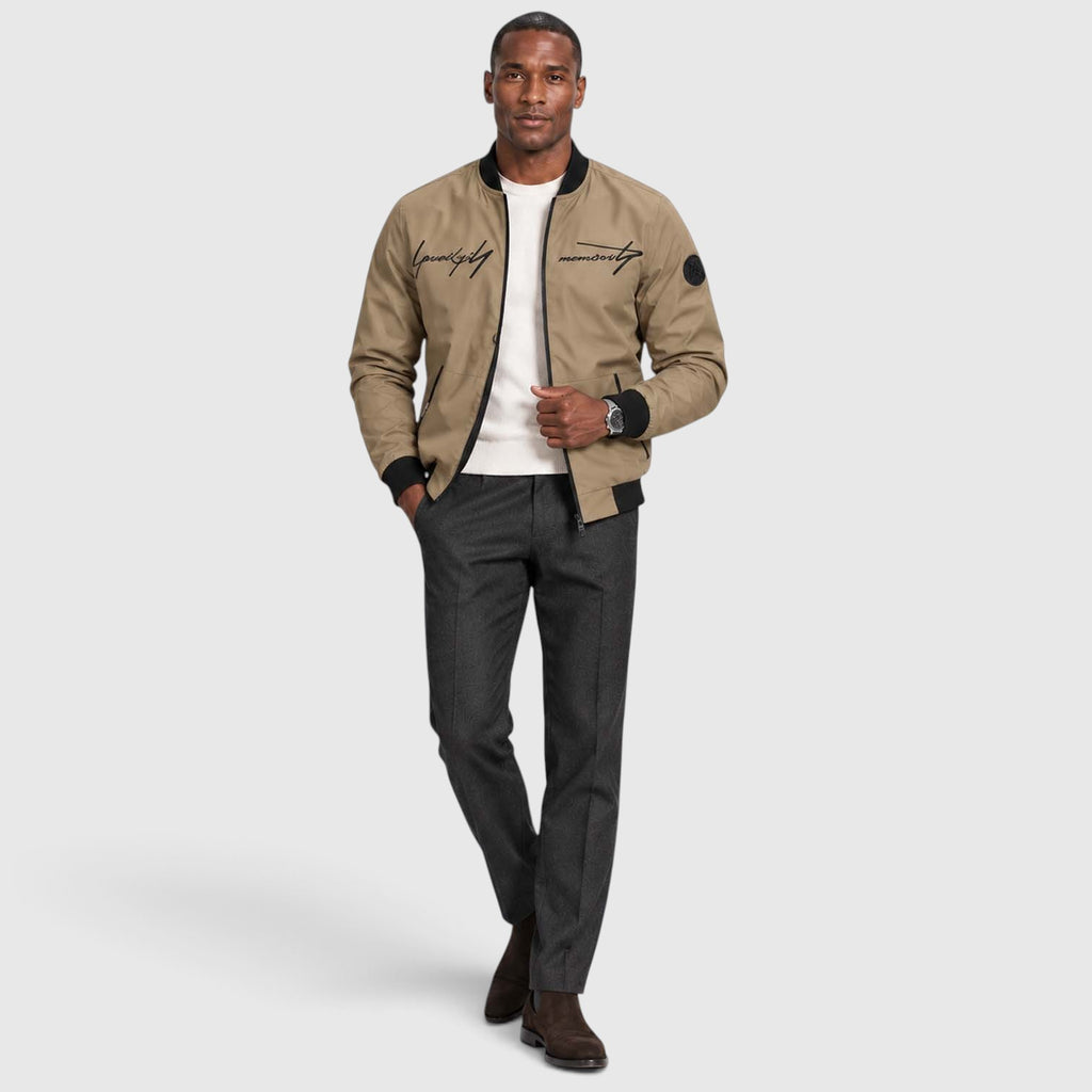 Monvaline | Men’s Vintage Embroidered Jacket for Casual Outdoor Wear