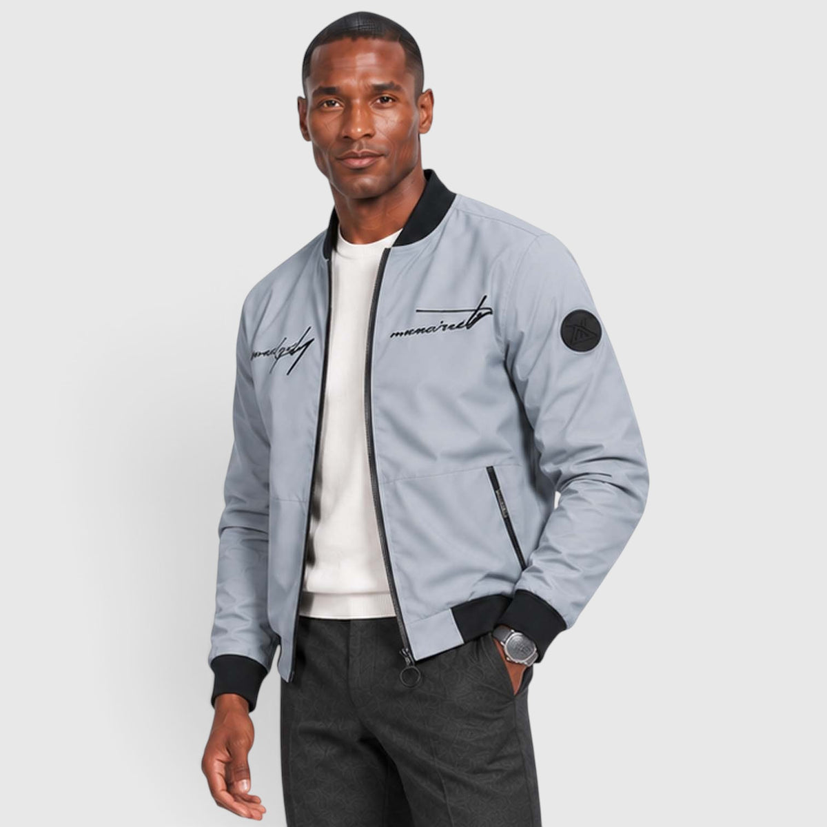 Monvaline | Men’s Vintage Embroidered Jacket for Casual Outdoor Wear