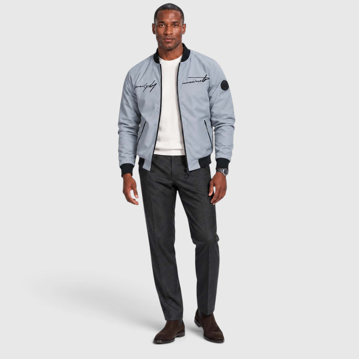 Monvaline | Men’s Vintage Embroidered Jacket for Casual Outdoor Wear