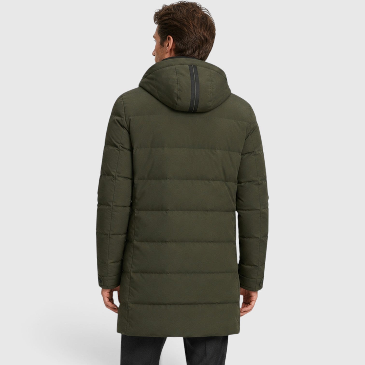 Monvaline | Men’s Warm Hooded Parka – Thick Cotton Padded Winter Jacket
