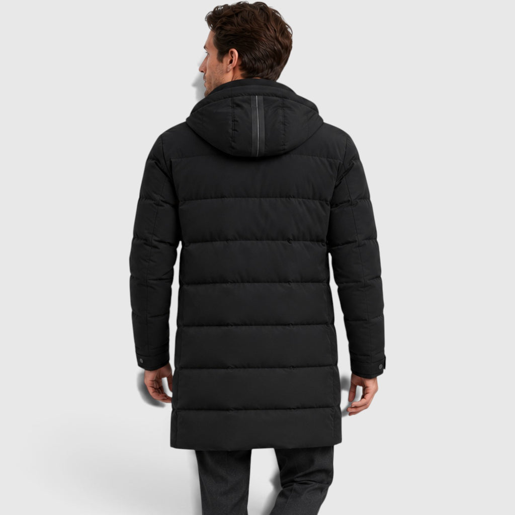 Monvaline | Men’s Warm Hooded Parka – Thick Cotton Padded Winter Jacket