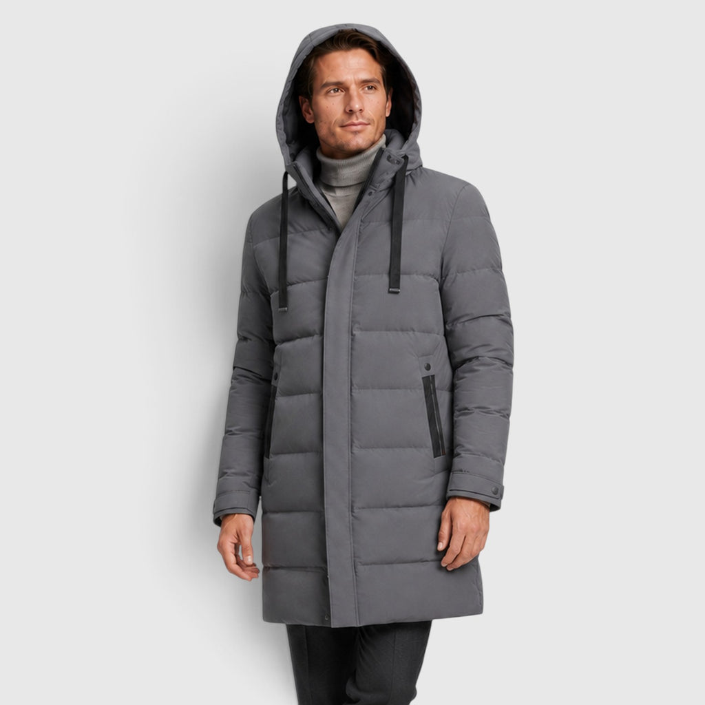 Monvaline | Men’s Warm Hooded Parka – Thick Cotton Padded Winter Jacket