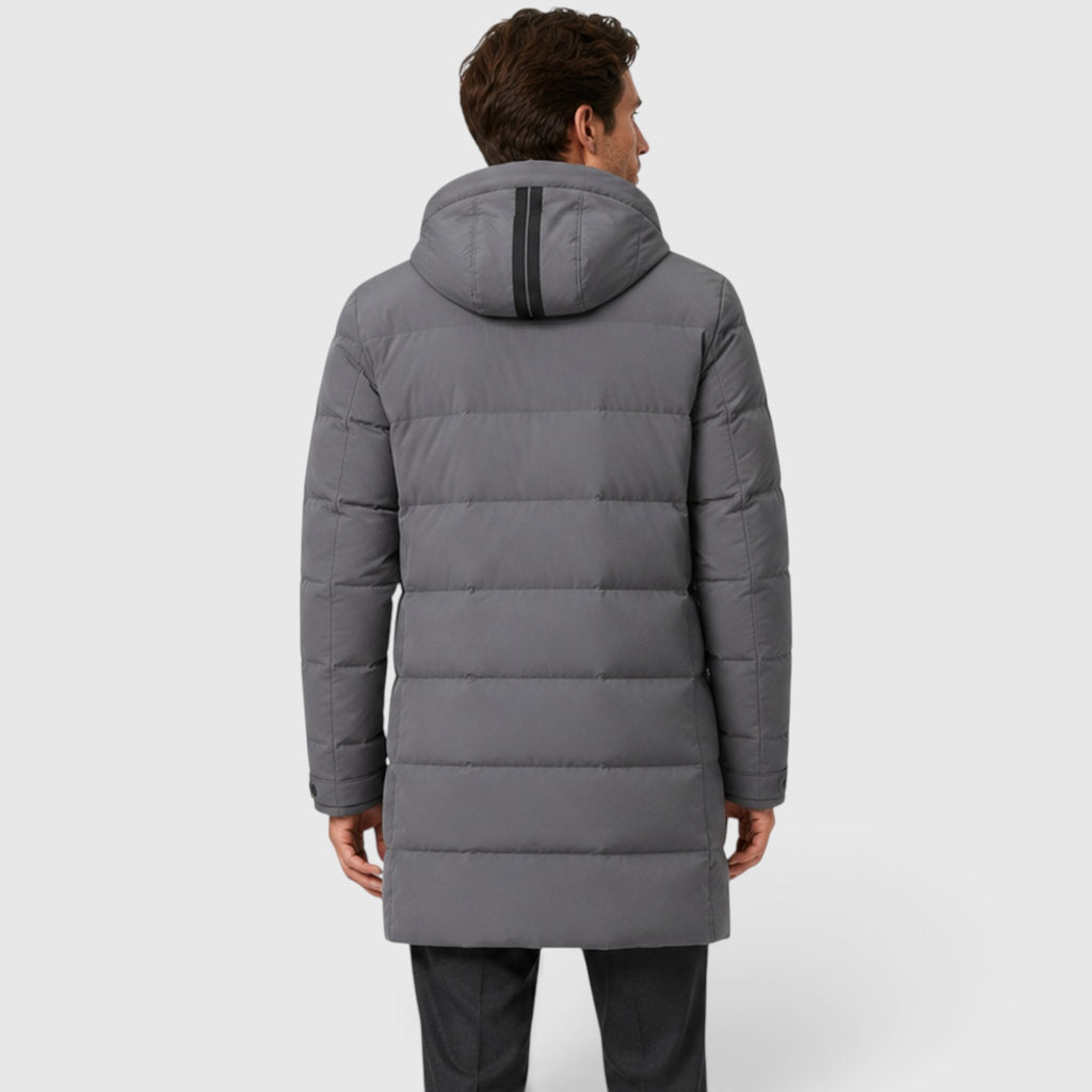 Monvaline | Men’s Warm Hooded Parka – Thick Cotton Padded Winter Jacket