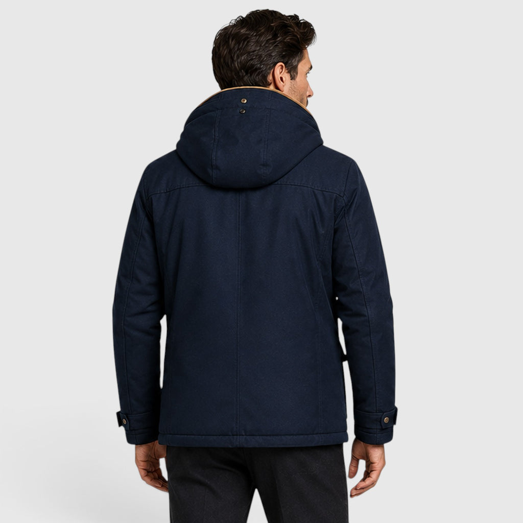 Monvaline | Men’s Warm Multi Pocket Jacket for Outdoor Winter Wear