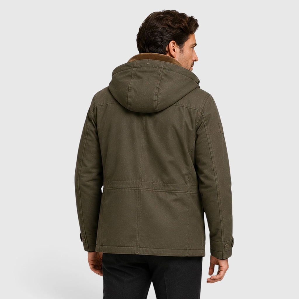 Monvaline | Men’s Warm Multi Pocket Jacket for Outdoor Winter Wear