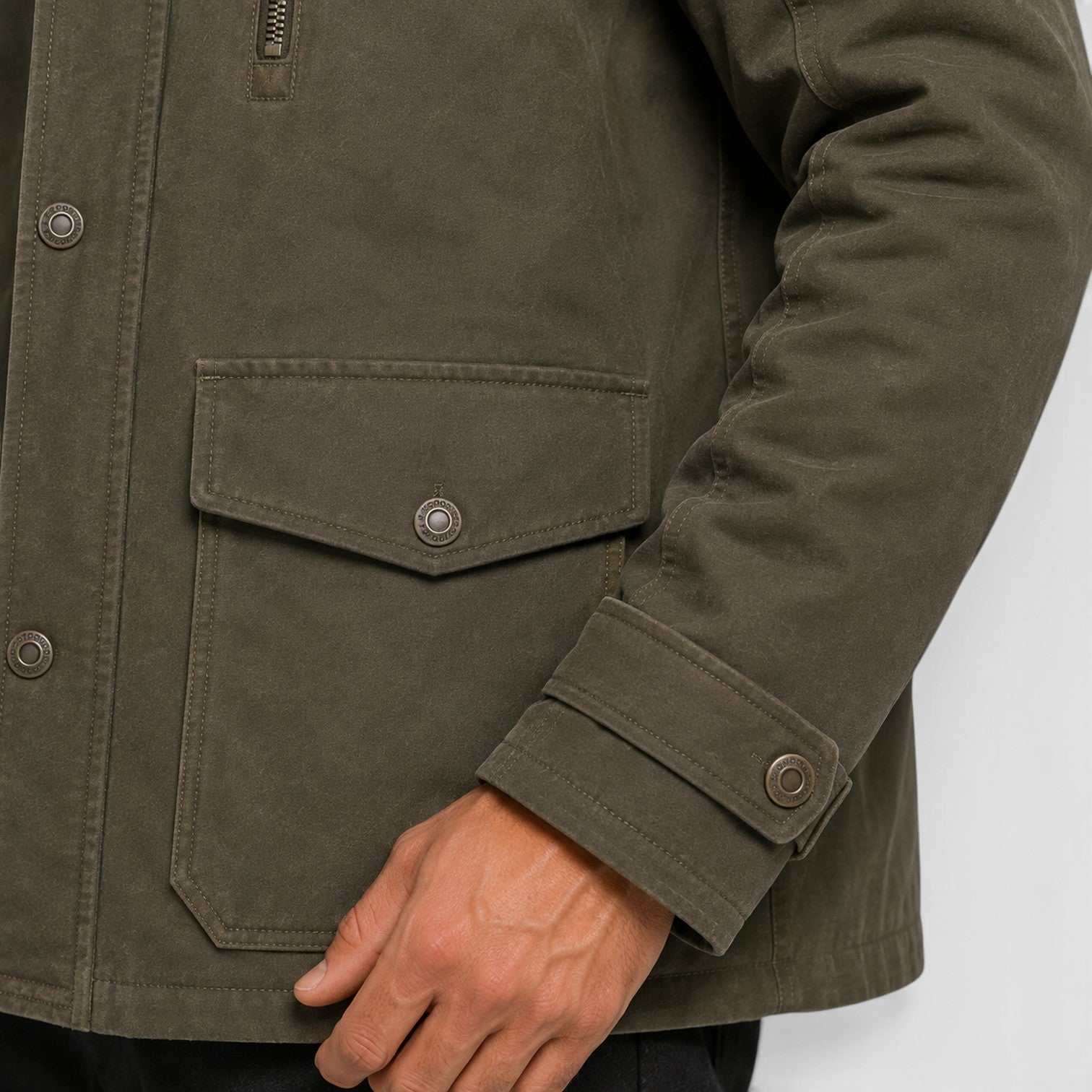 Monvaline | Men’s Warm Multi Pocket Jacket for Outdoor Winter Wear