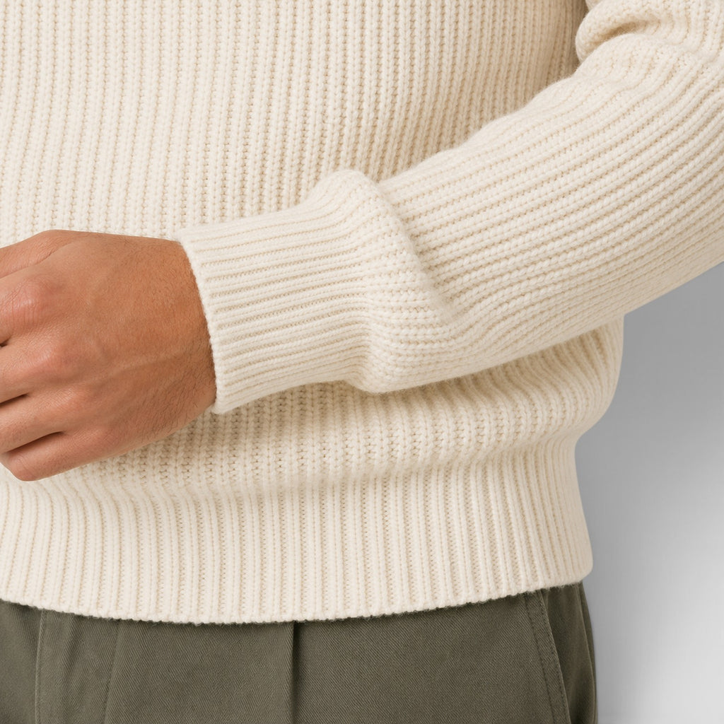 Monvaline | Men’s Warm Rib Knit Sweater for Casual Winter Wear