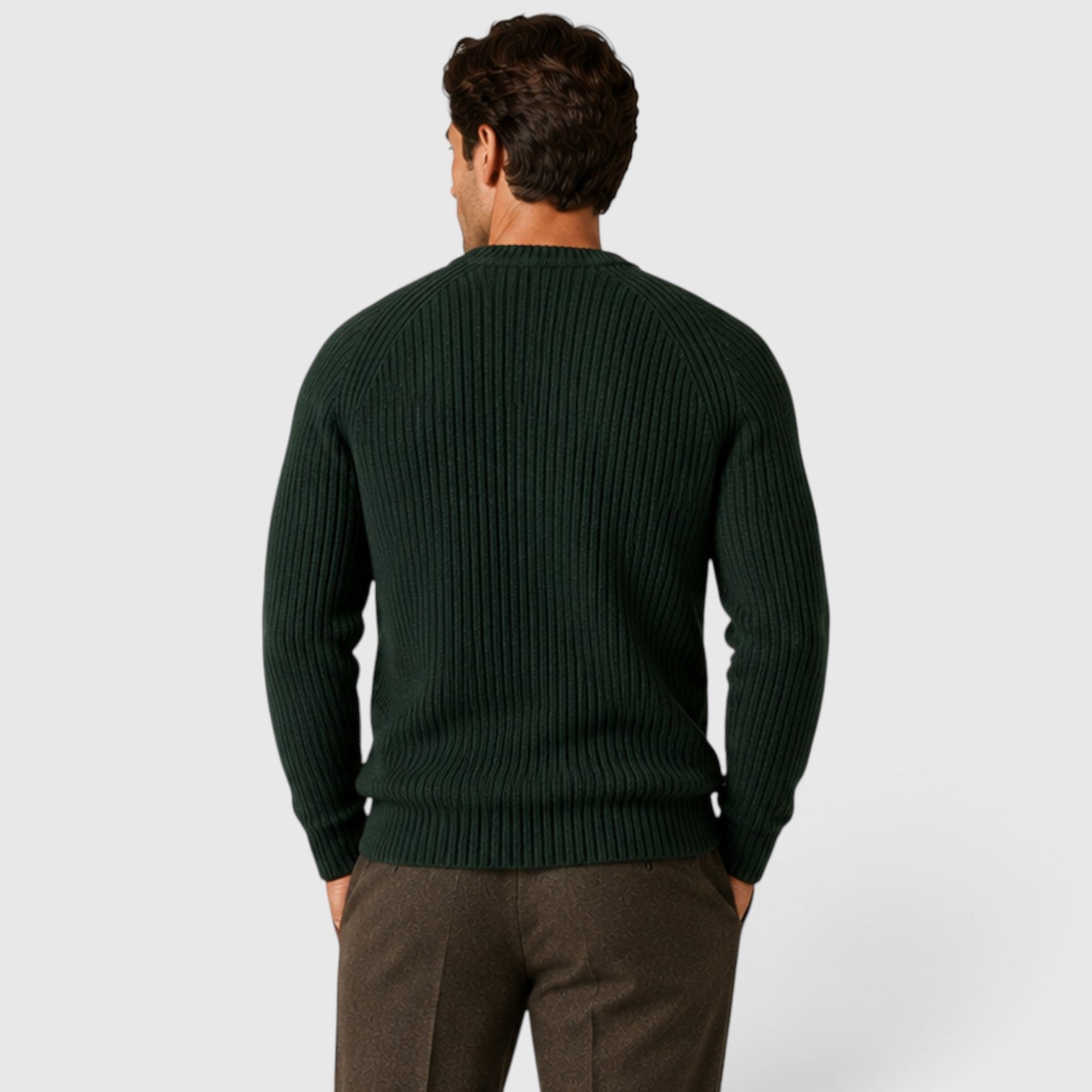 Monvaline | Men’s Warm Rib Knit Sweater for Casual Winter Wear