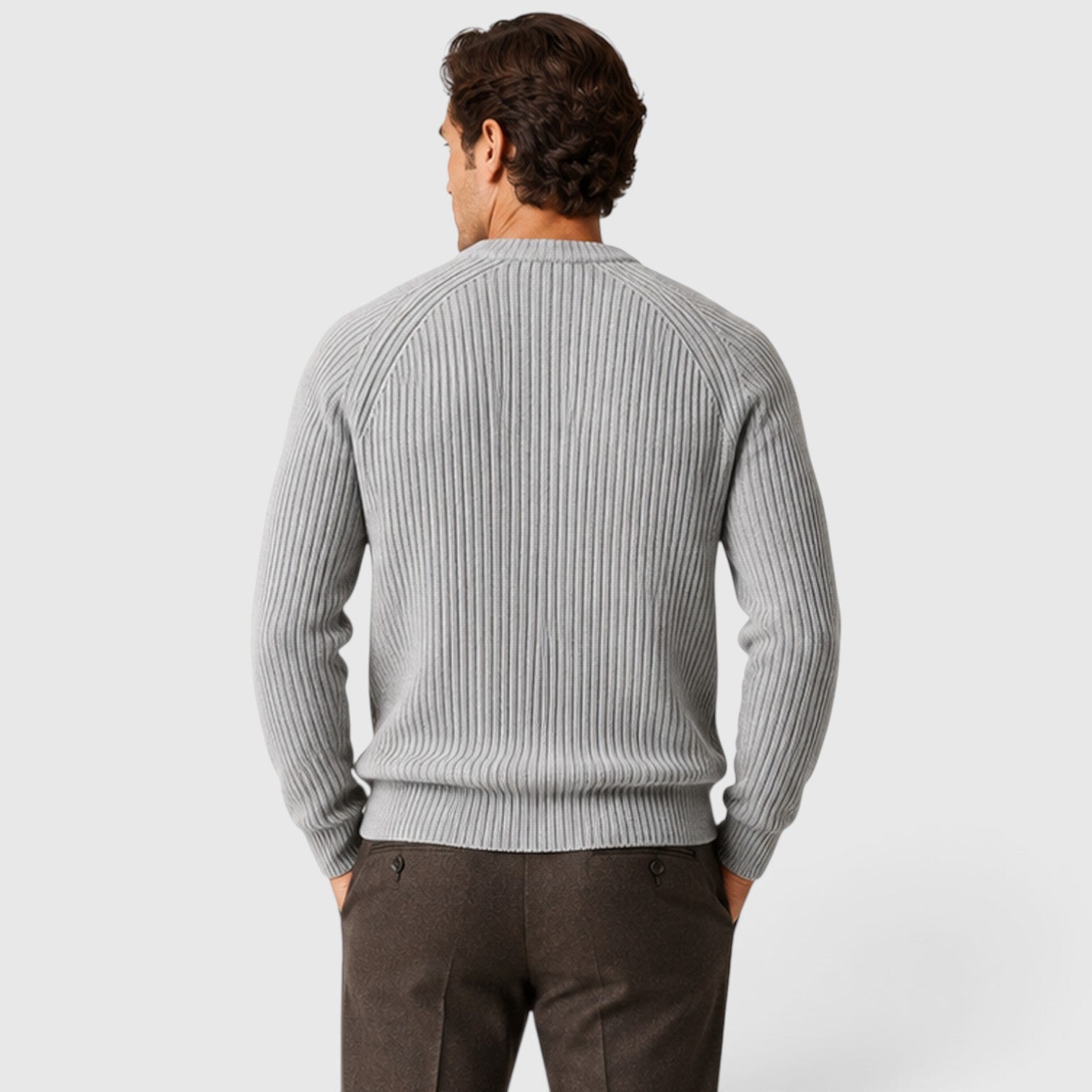Monvaline | Men’s Warm Rib Knit Sweater for Casual Winter Wear