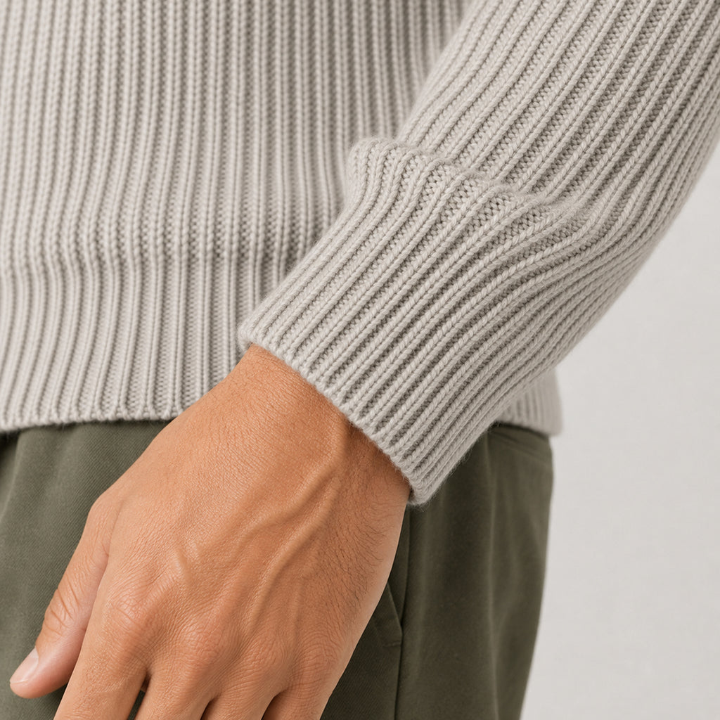 Monvaline | Men’s Warm Rib Knit Sweater for Casual Winter Wear