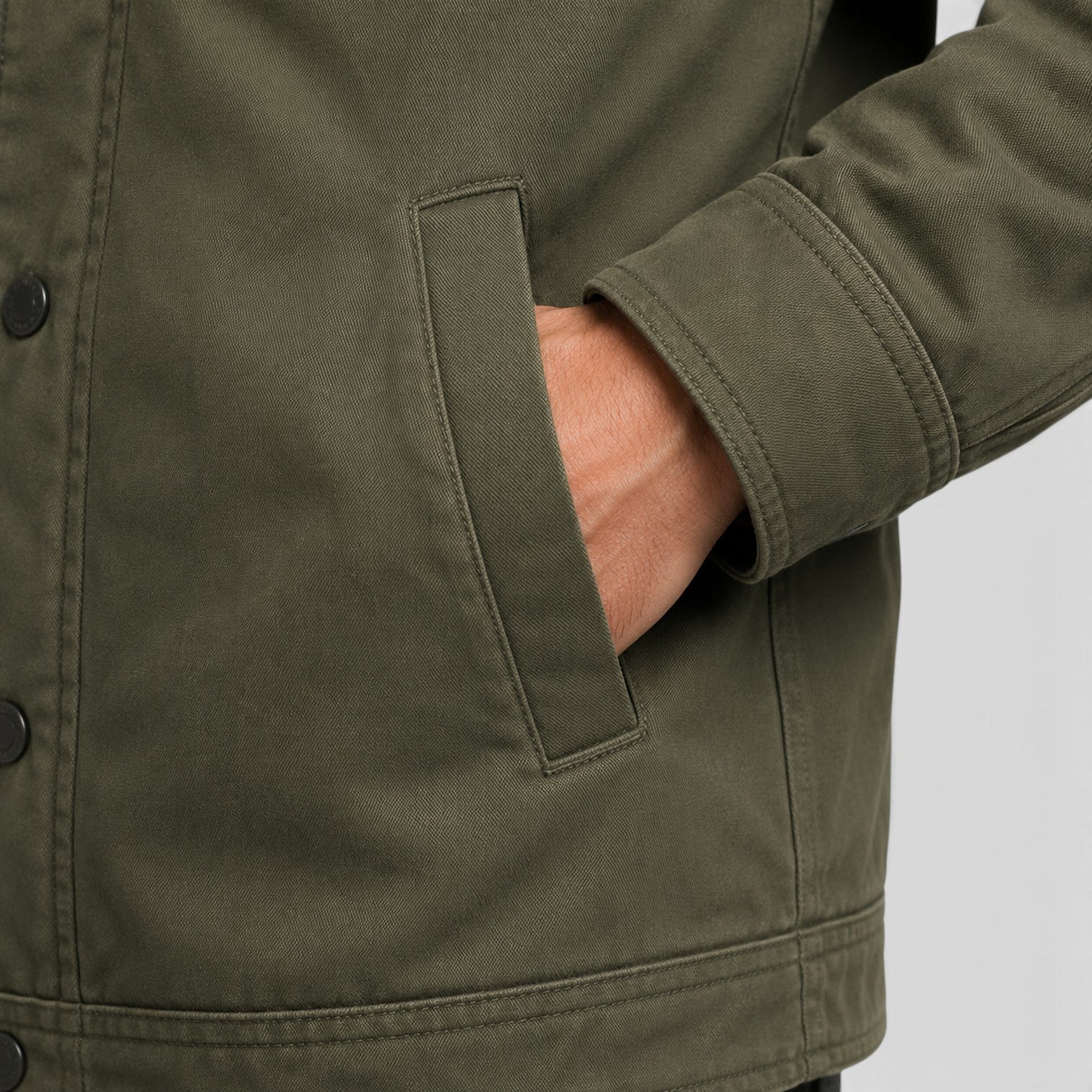 Monvaline | Men's Borg Collar Jacket – Warm Lined Casual Jacket