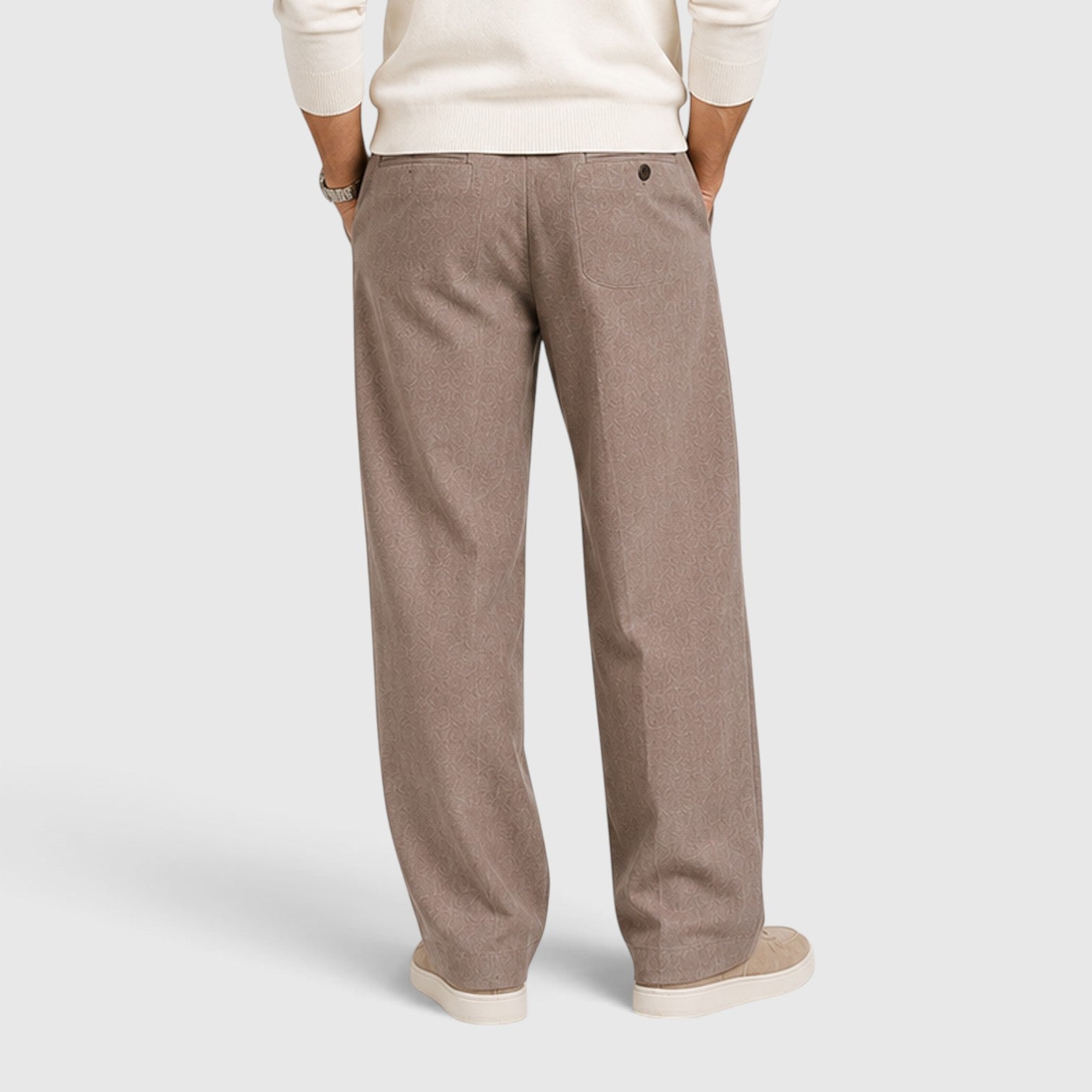 Monvaline | Men’s Wide Leg Drawstring Trousers – Relaxed Fit