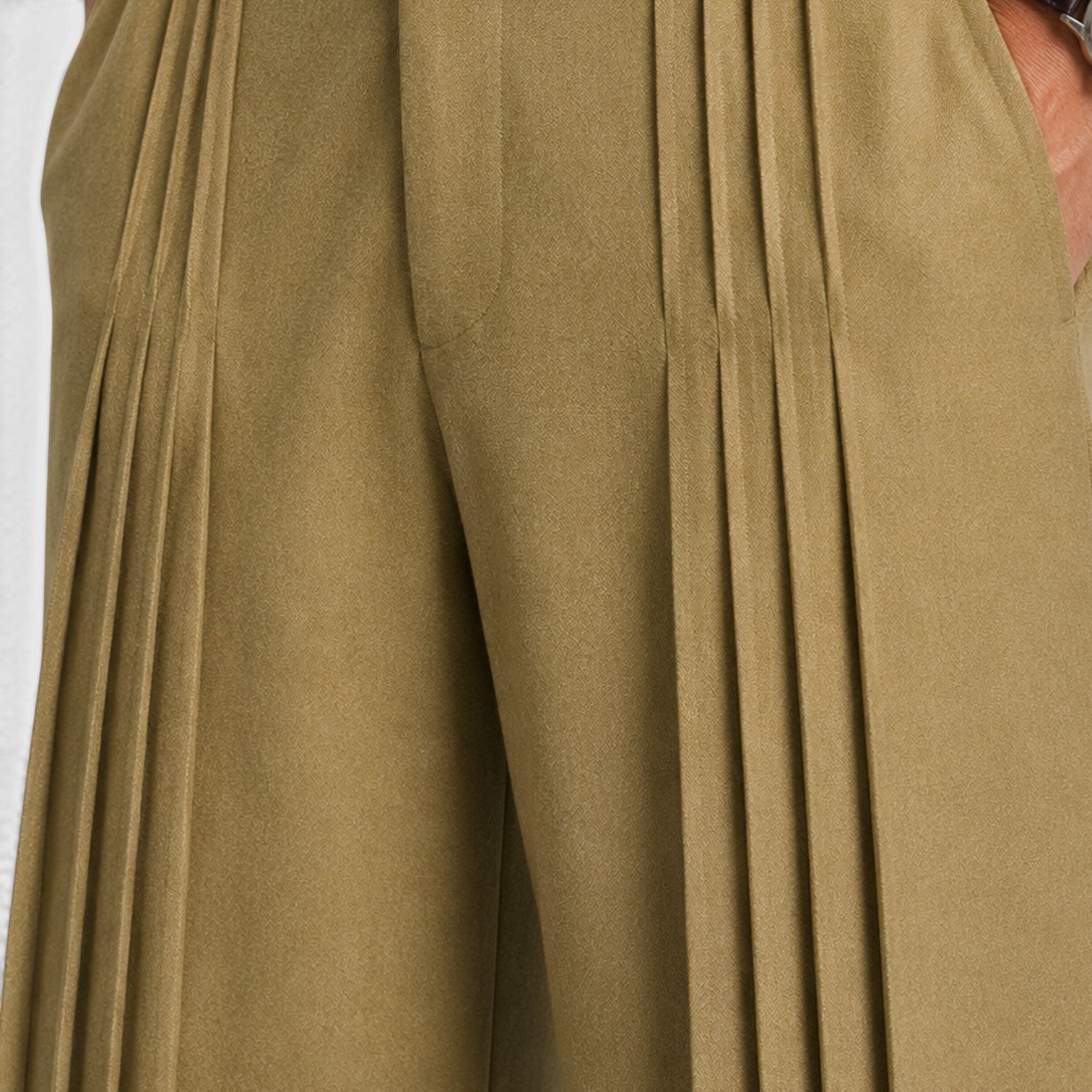 Monvaline | Men’s Wide-Leg Pleated Trousers – Tailored Fit