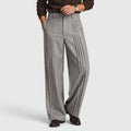 Monvaline | Men’s Wide-Leg Pleated Trousers – Tailored Fit