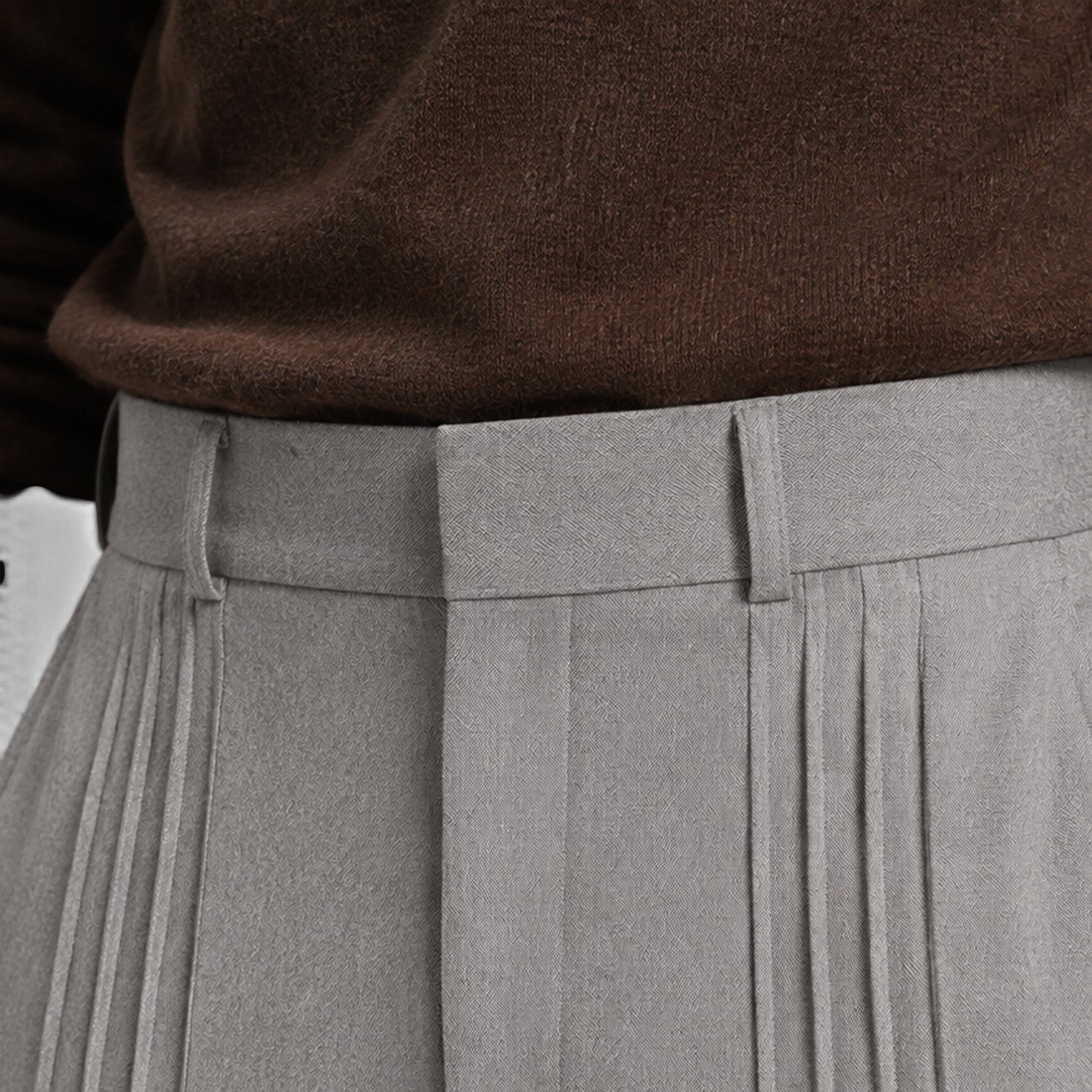 Monvaline | Men’s Wide-Leg Pleated Trousers – Tailored Fit