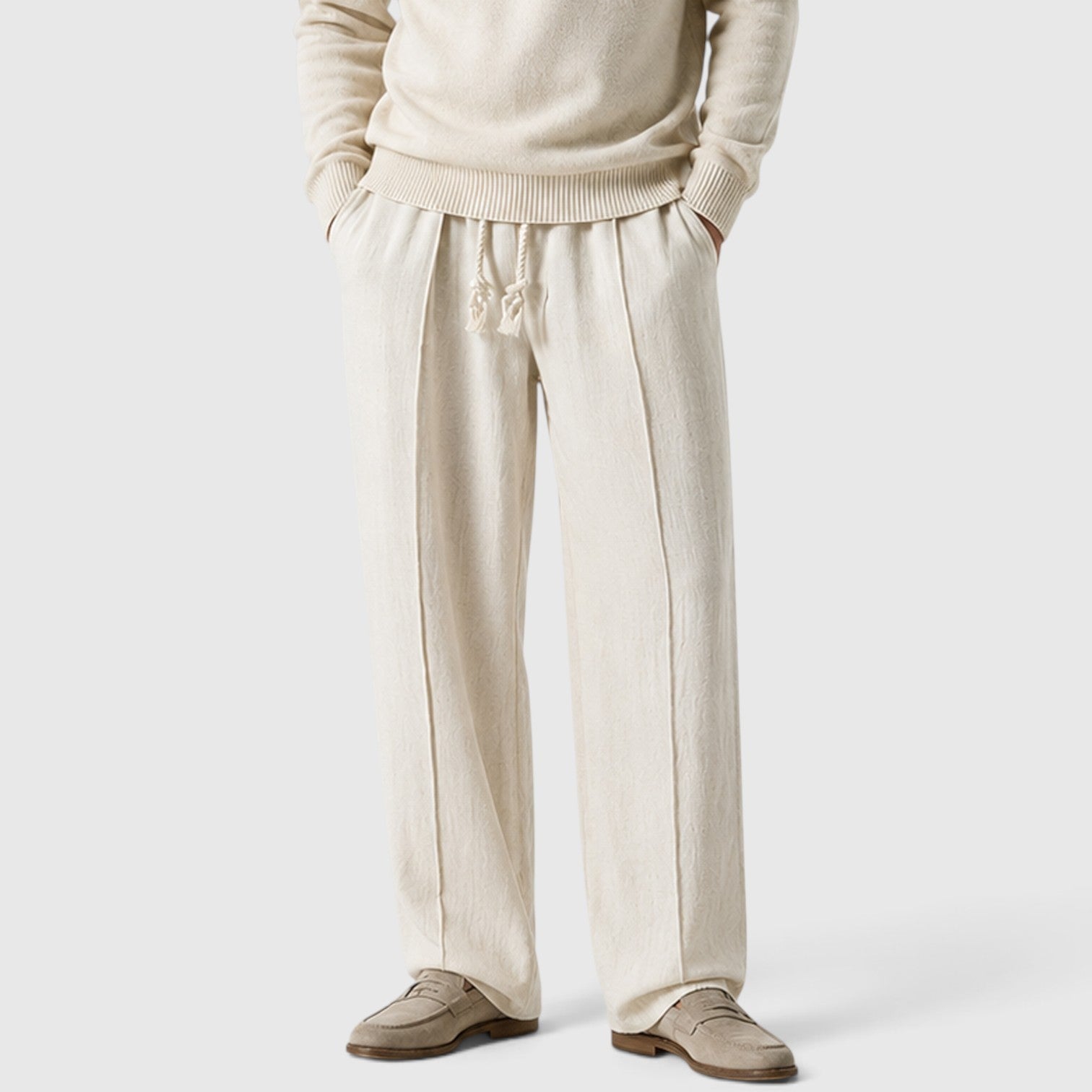 Monvaline | Men’s Wide Leg Sweatpants – Relaxed Drawstring Fit