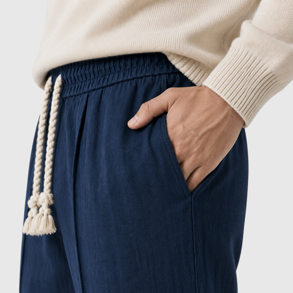 Monvaline | Men’s Wide Leg Sweatpants – Relaxed Drawstring Fit