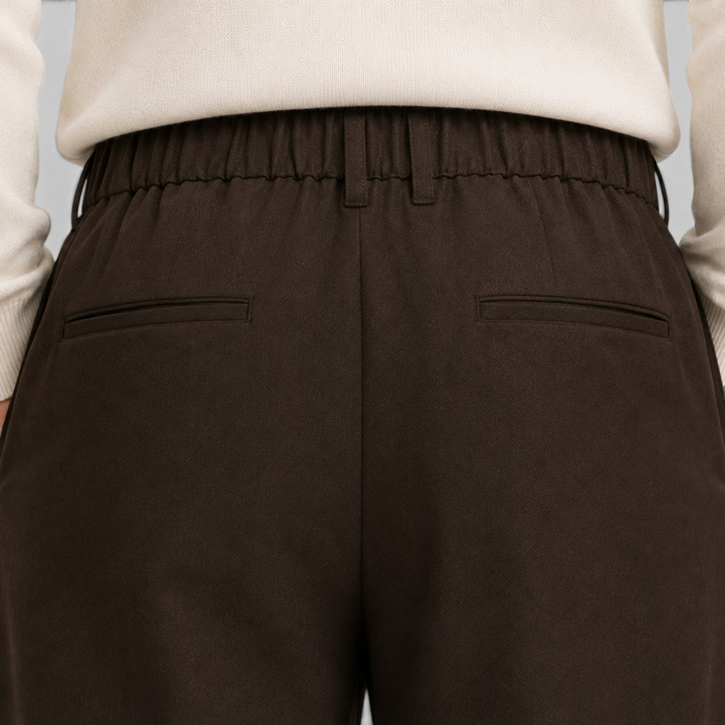 Monvaline | Men’s Wide Leg Trousers with Elastic Waistband for Comfort