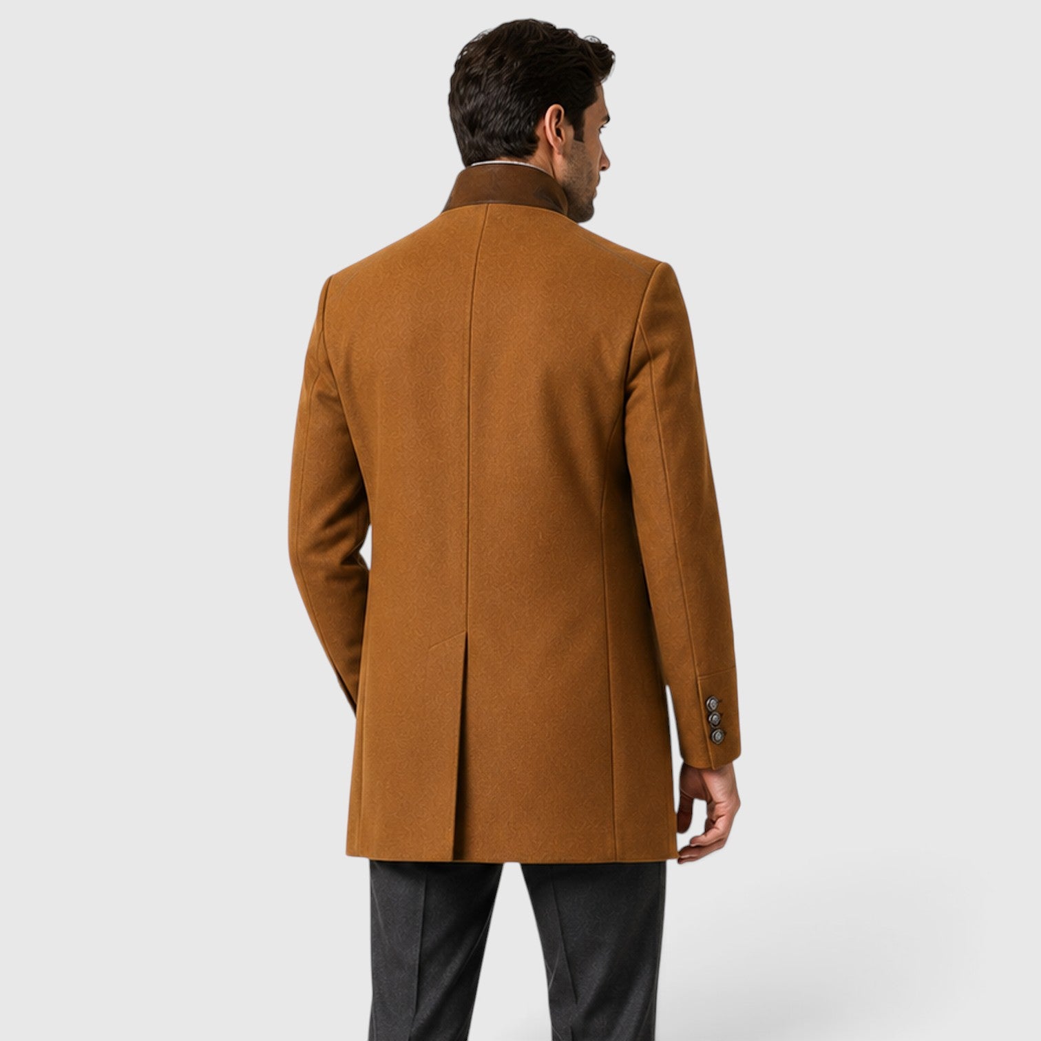 Monvaline | Men’s Wool Blend Pea Coat for Formal and Smart Casual Wear