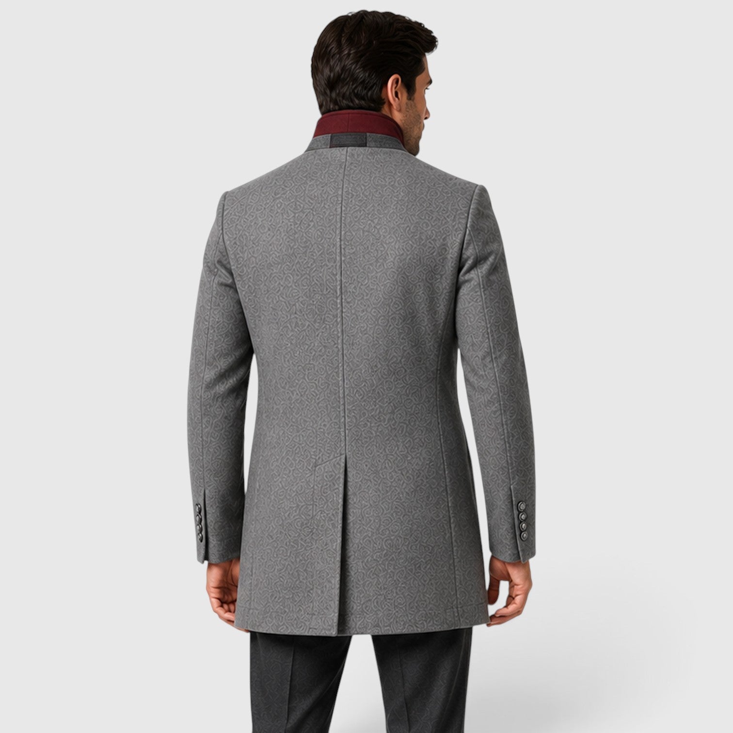 Monvaline | Men’s Wool Blend Pea Coat for Formal and Smart Casual Wear
