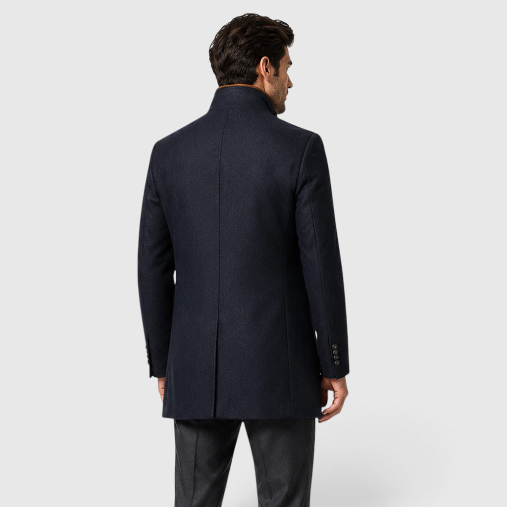 Monvaline | Men’s Wool Blend Pea Coat for Formal and Smart Casual Wear