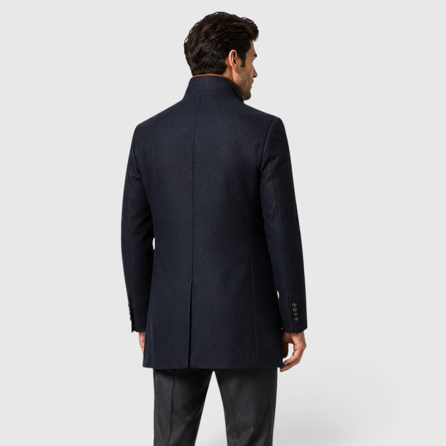 Monvaline | Men’s Wool Blend Pea Coat for Formal and Smart Casual Wear
