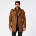 Monvaline | Men’s Wool Blend Winter Coat with Removable Inner Bib