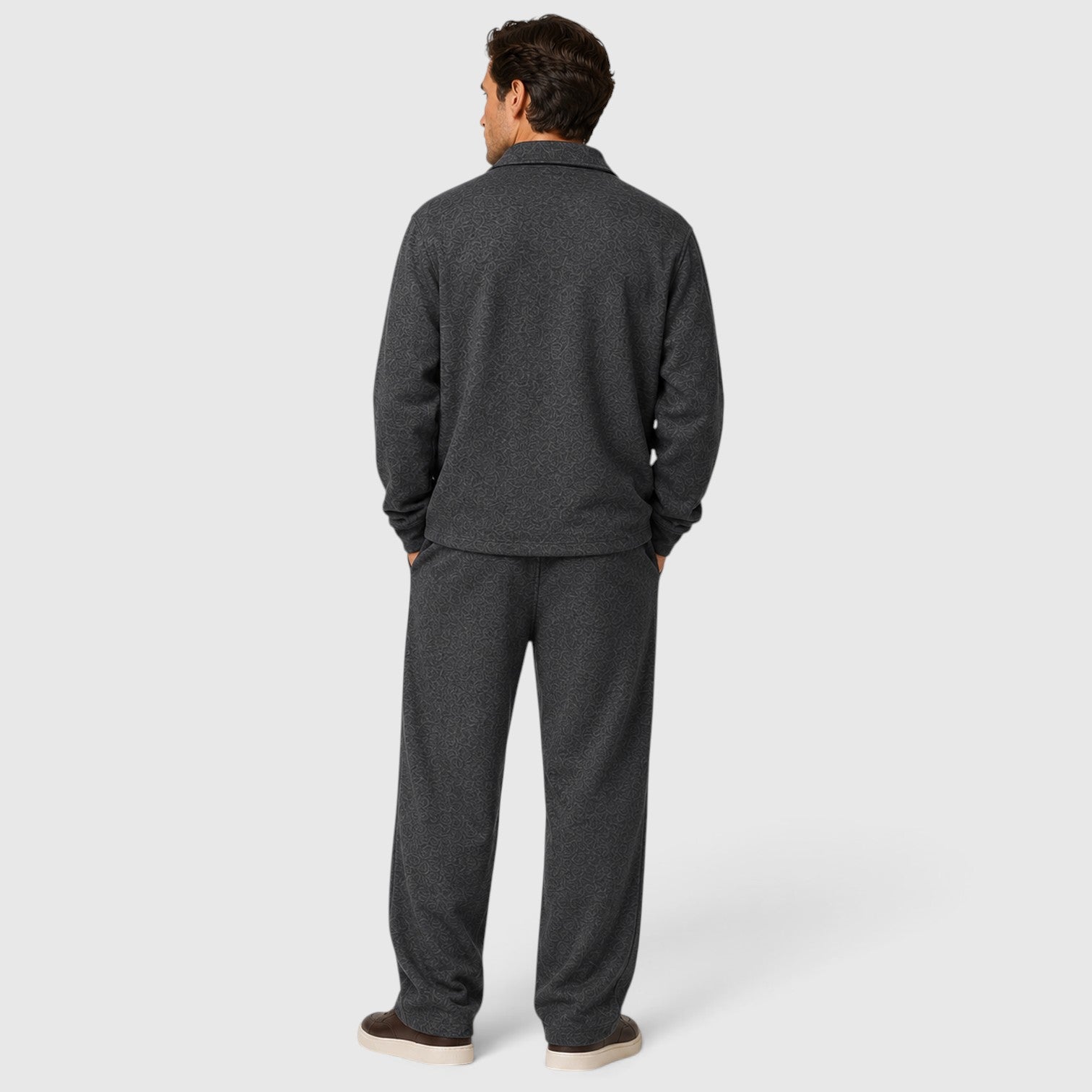 Monvaline | Men’s Zip Jacket & Trousers Two-Piece Set