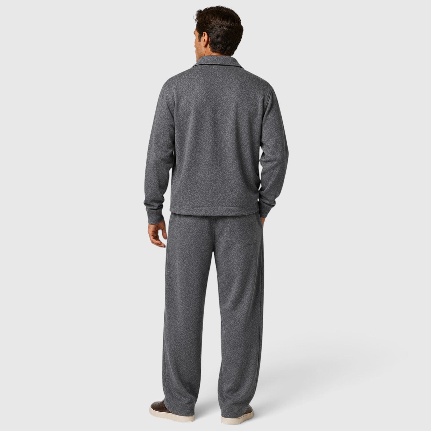 Monvaline | Men’s Zip Jacket & Trousers Two-Piece Set