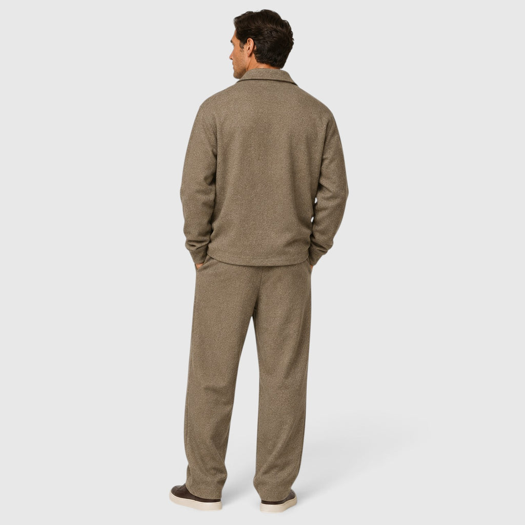 Monvaline | Men’s Zip Jacket & Trousers Two-Piece Set