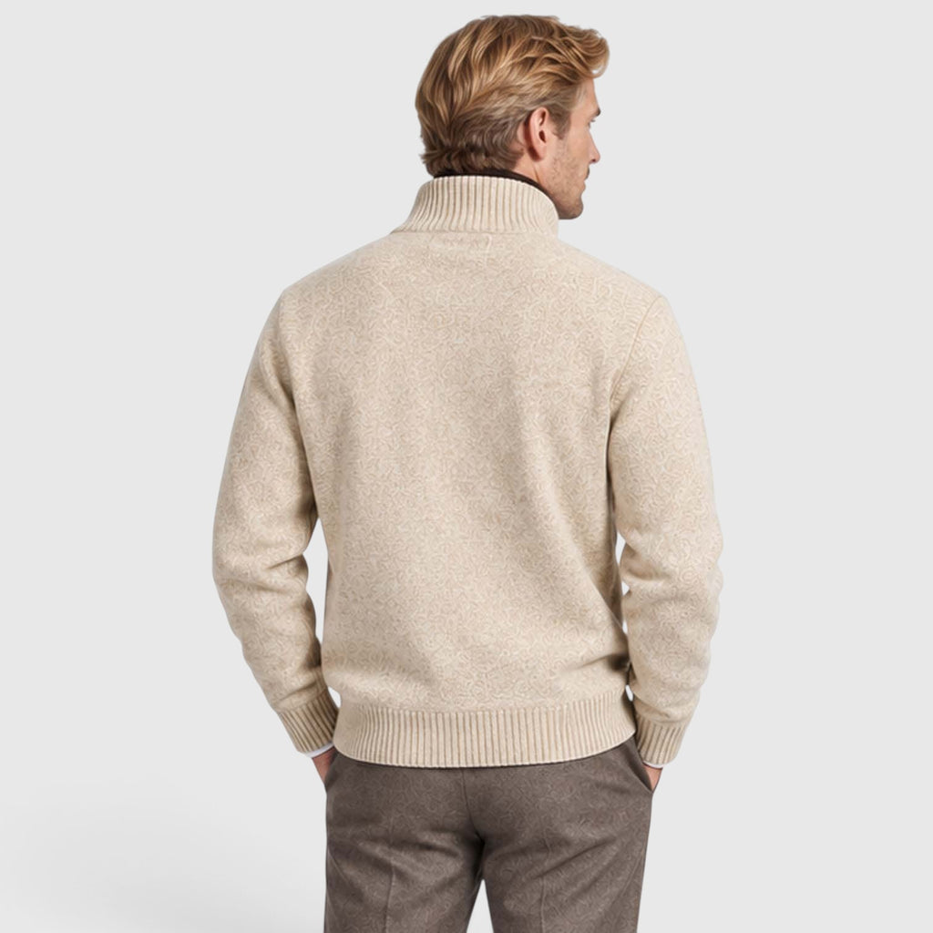 Monvaline | Men’s Zip-Up Cardigan with Collar for Smart Casual Outfits
