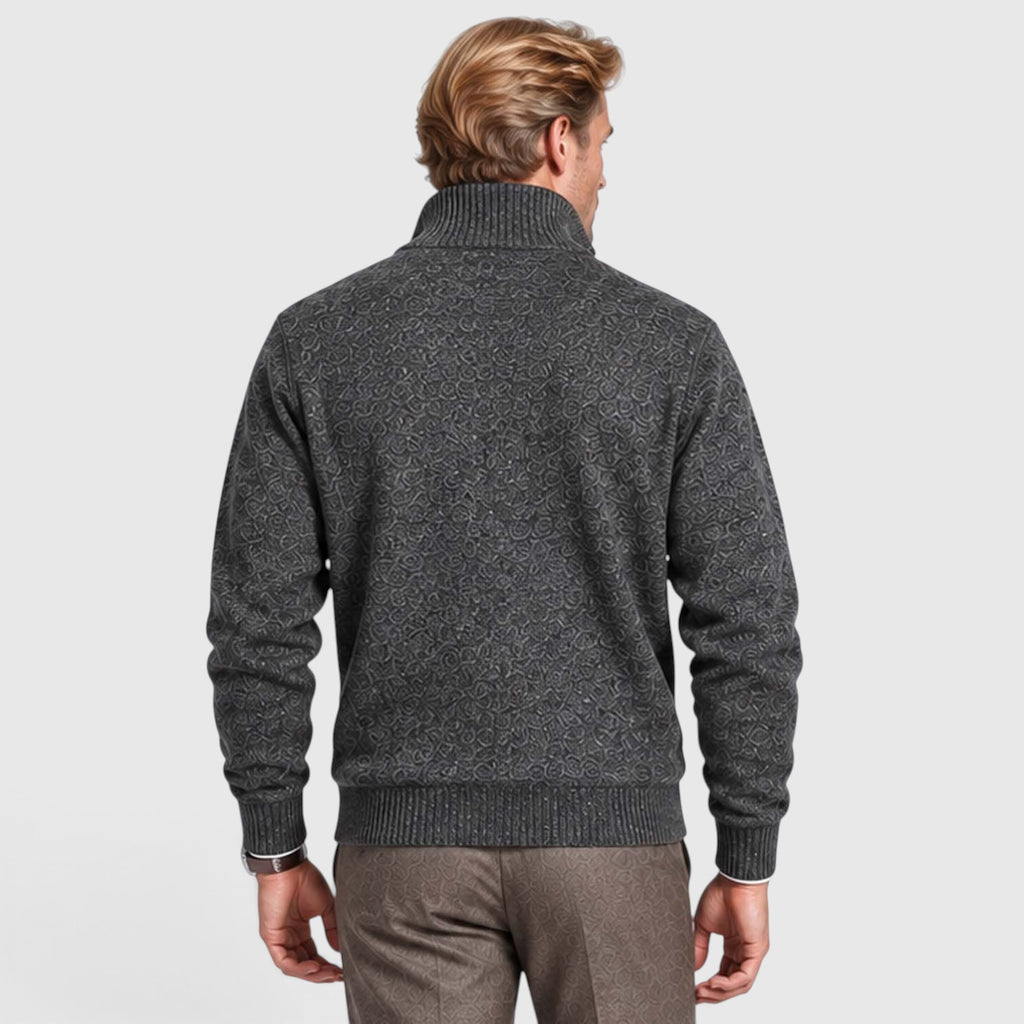 Monvaline | Men’s Zip-Up Cardigan with Collar for Smart Casual Outfits