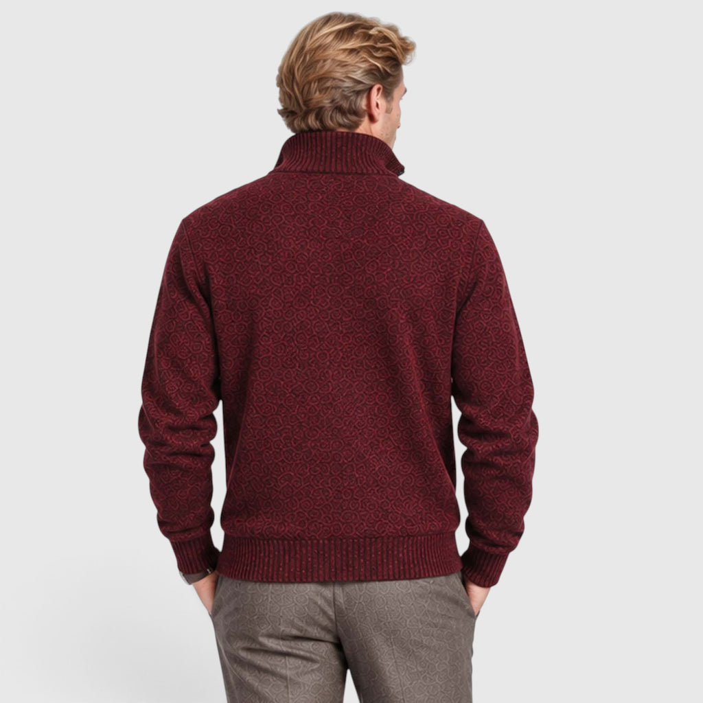 Monvaline | Men’s Zip-Up Cardigan with Collar for Smart Casual Outfits