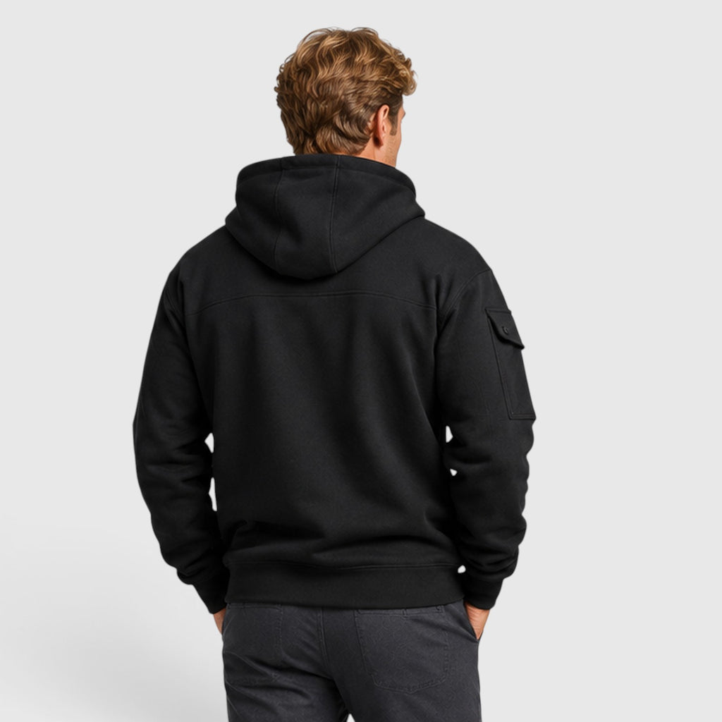 Monvaline | Men’s Zip Up Hoodie with Pockets for Everyday Casual Wear