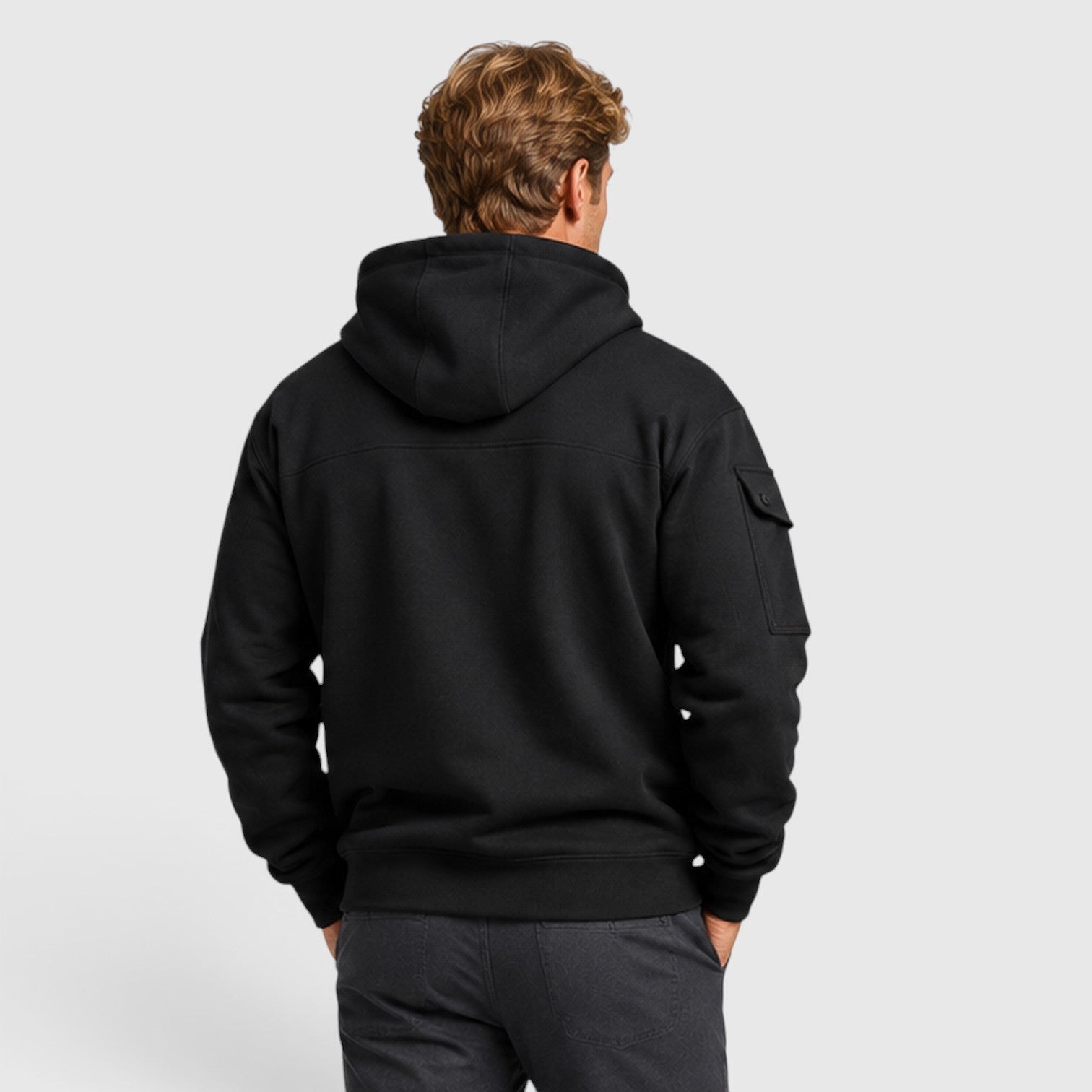 Monvaline | Men’s Zip Up Hoodie with Pockets for Everyday Casual Wear