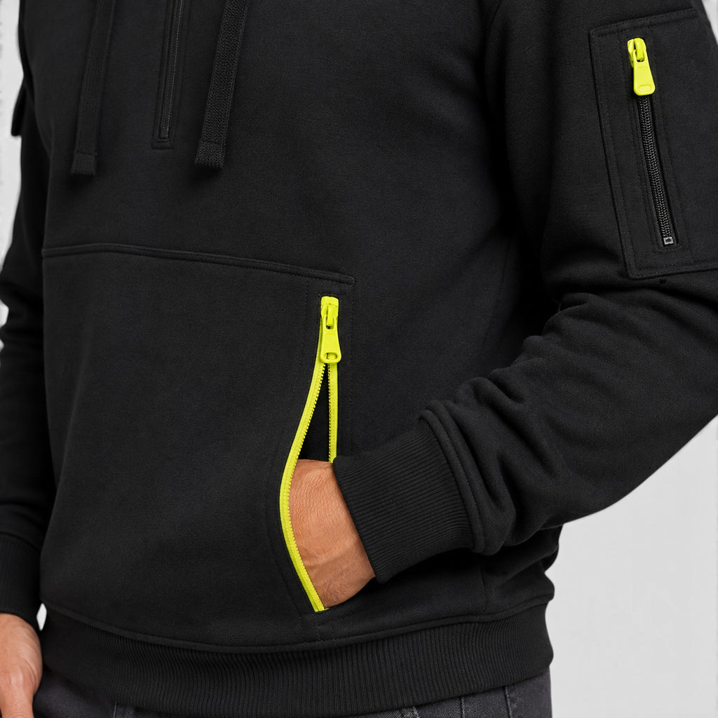 Monvaline | Men’s Zip Up Hoodie with Pockets for Everyday Casual Wear
