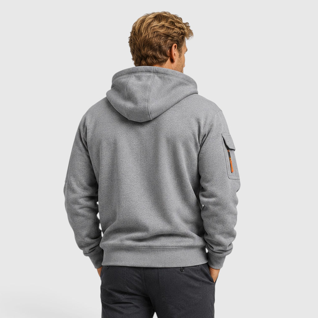 Monvaline | Men’s Zip Up Hoodie with Pockets for Everyday Casual Wear