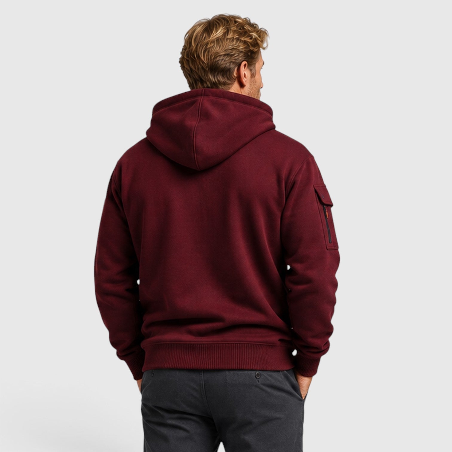 Monvaline | Men’s Zip Up Hoodie with Pockets for Everyday Casual Wear