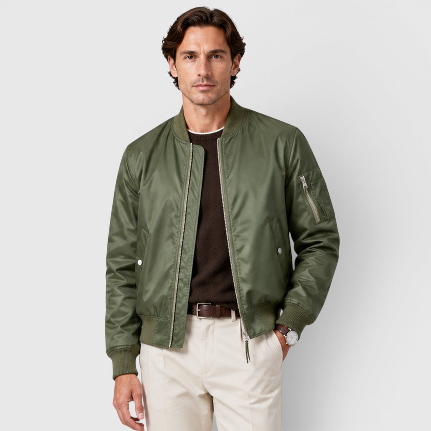 Monvaline | Men's Bomber Jacket for Casual Everyday Outfits