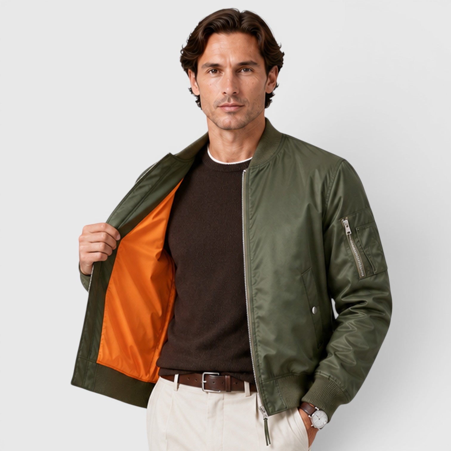 Monvaline | Men's Bomber Jacket for Casual Everyday Outfits
