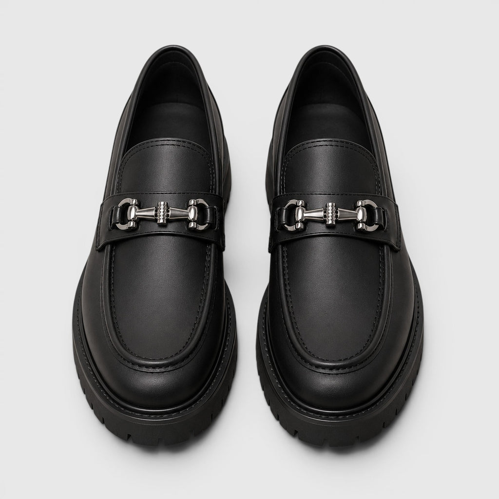 Monvaline | Men's British Slip-On Casual Chunky Sole Loafers