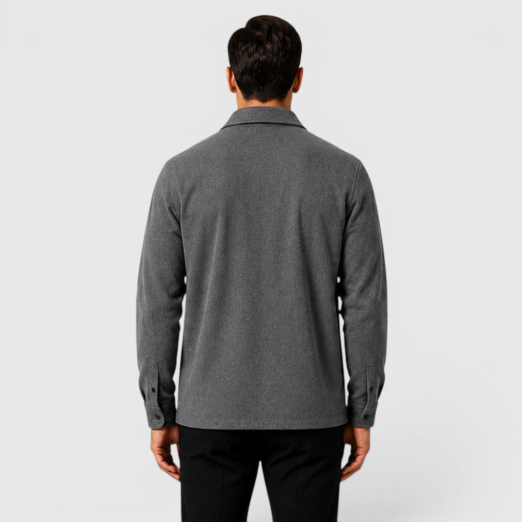 Monvaline | Men's Brushed Long Sleeve Overshirt Regular Fit for Smart Casual Wear