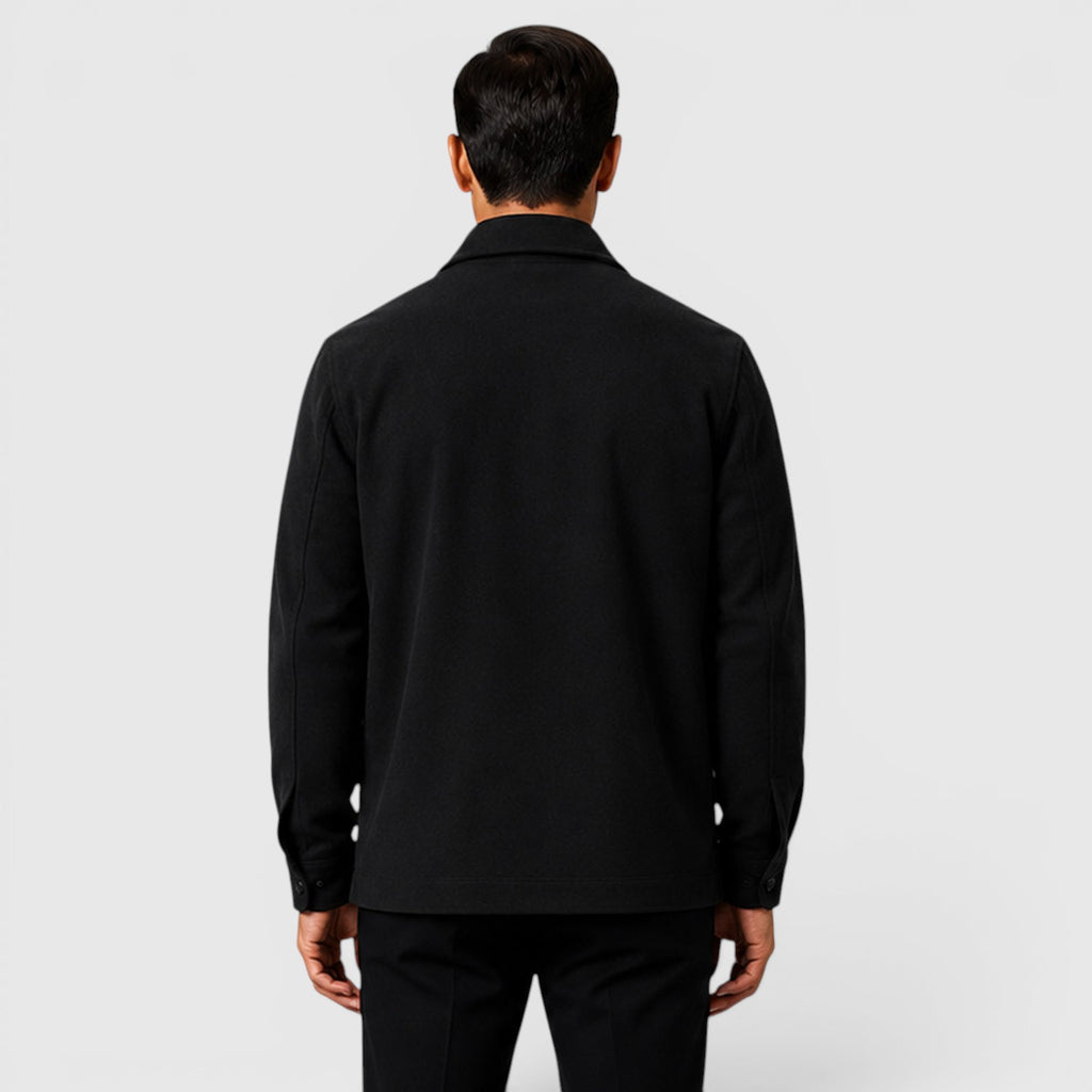 Monvaline | Men's Brushed Long Sleeve Overshirt Regular Fit for Smart Casual Wear