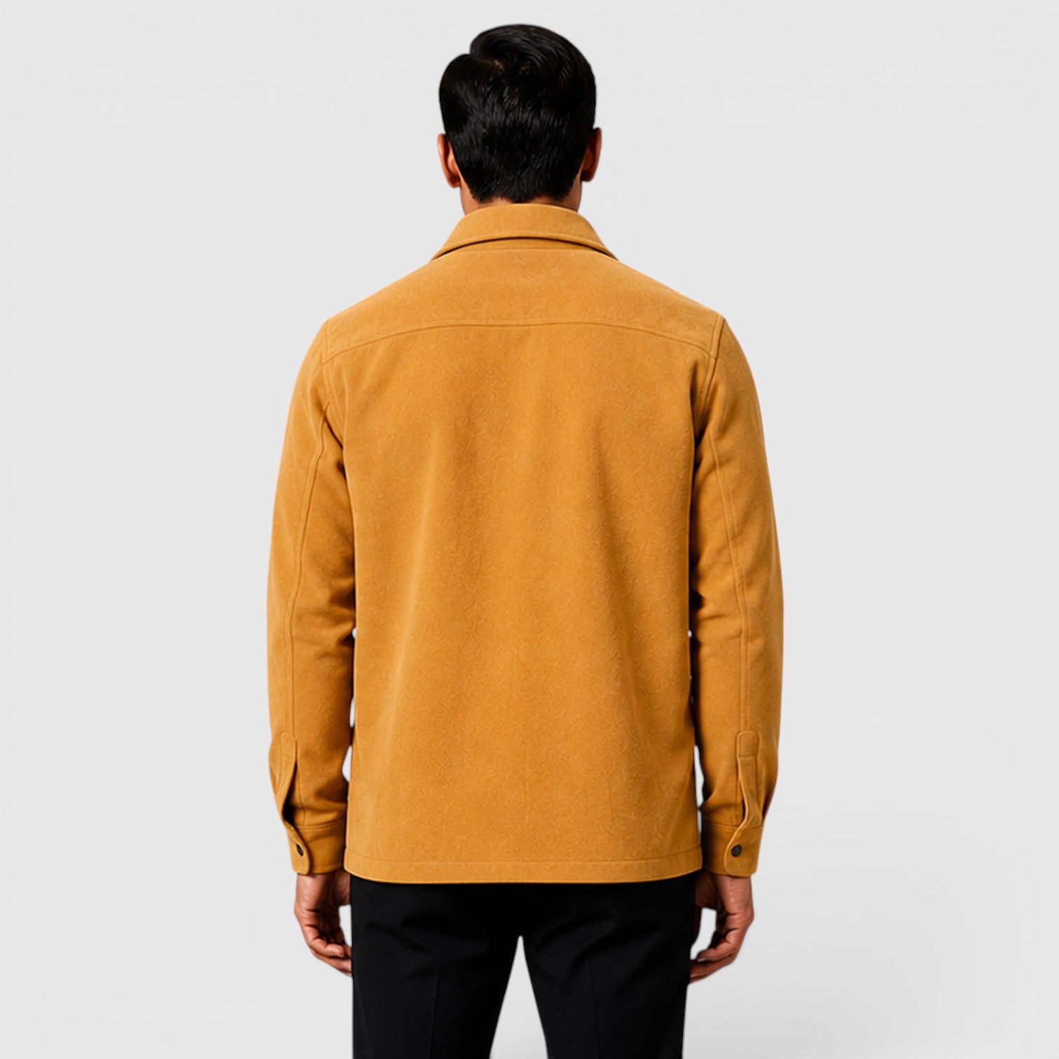 Monvaline | Men's Brushed Long Sleeve Overshirt Regular Fit for Smart Casual Wear