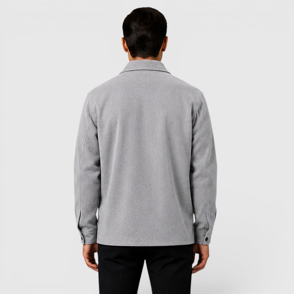 Monvaline | Men's Brushed Long Sleeve Overshirt Regular Fit for Smart Casual Wear