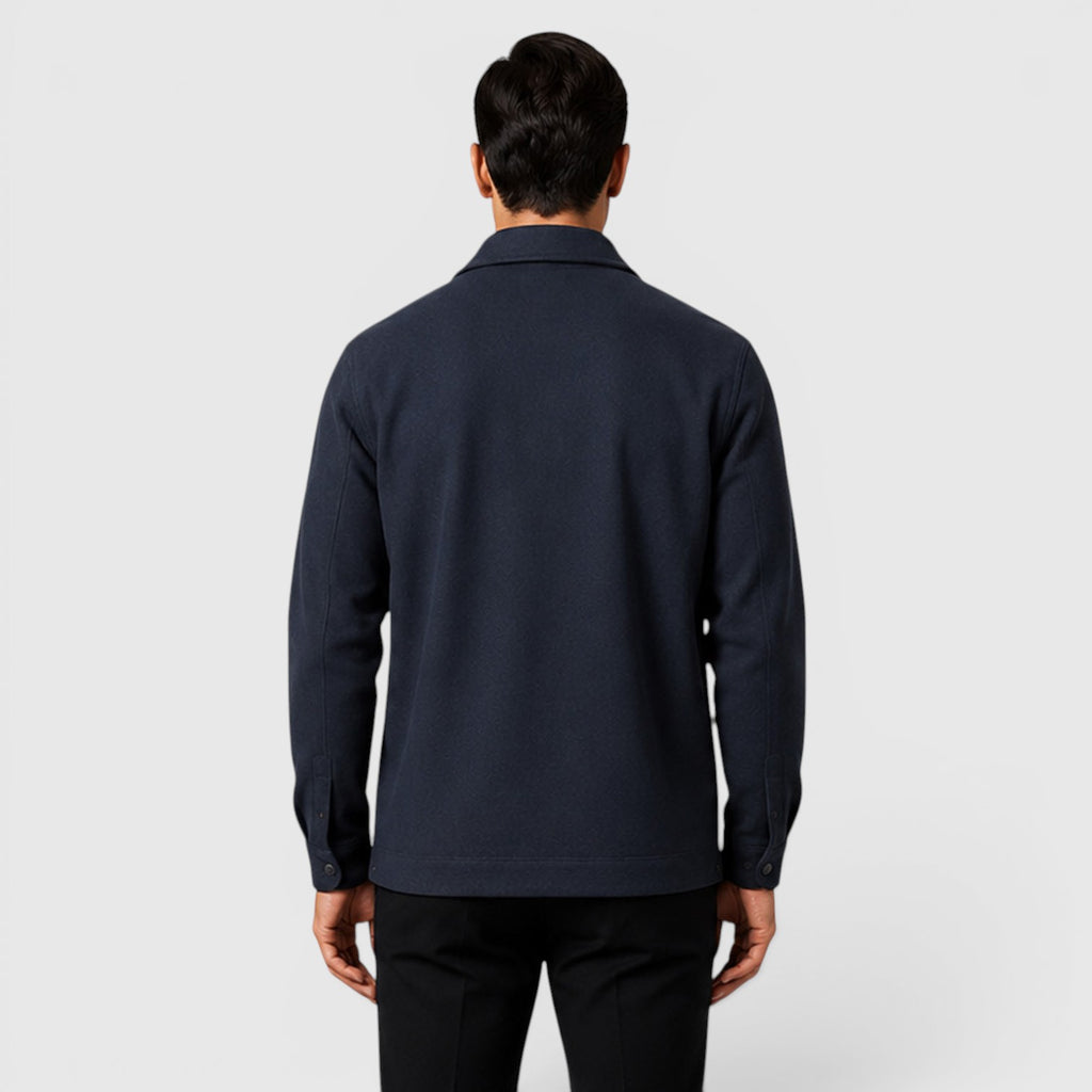 Monvaline | Men's Brushed Long Sleeve Overshirt Regular Fit for Smart Casual Wear