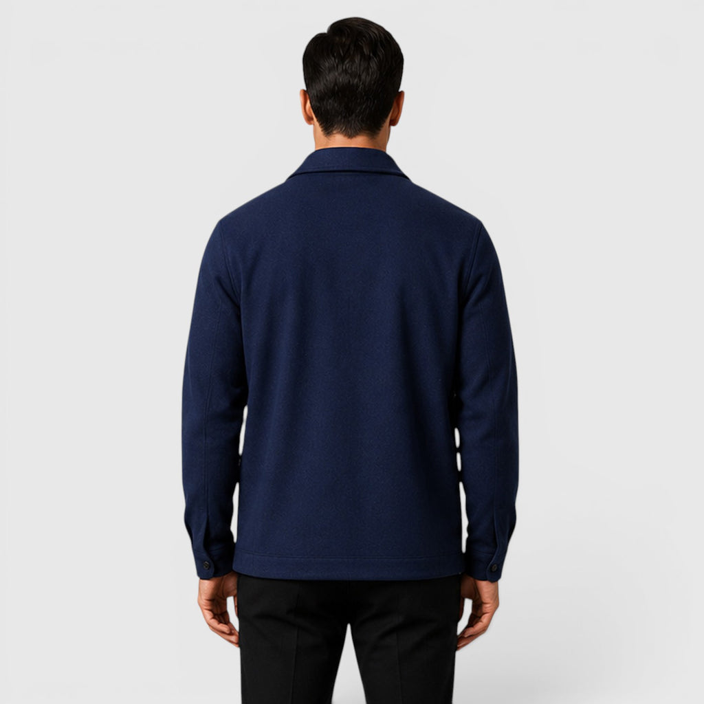 Monvaline | Men's Brushed Long Sleeve Overshirt Regular Fit for Smart Casual Wear