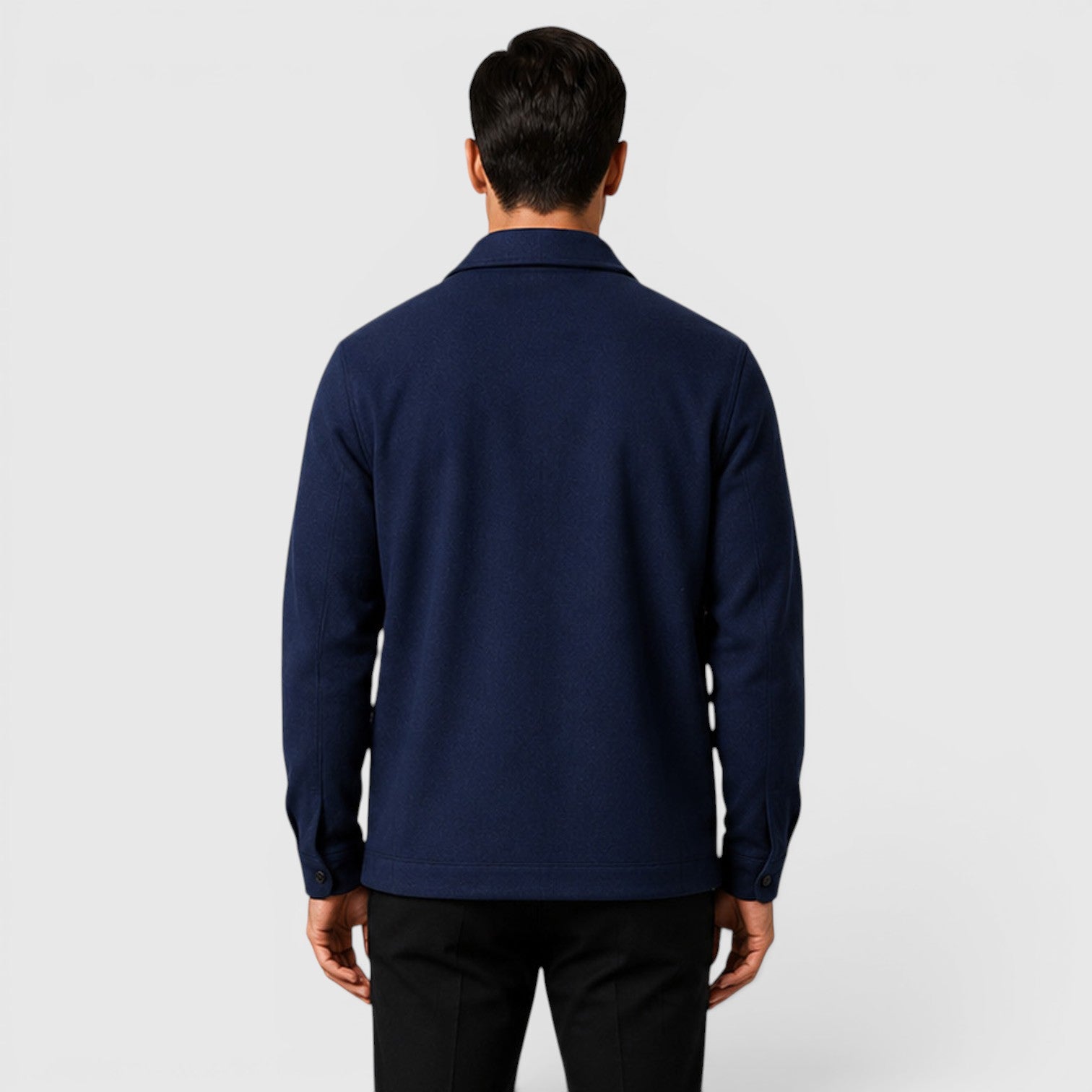 Monvaline | Men's Brushed Long Sleeve Overshirt Regular Fit for Smart Casual Wear