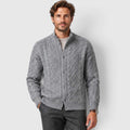 Monvaline | Men's Button Front Cable Knit Sweater Cardigan for Layering