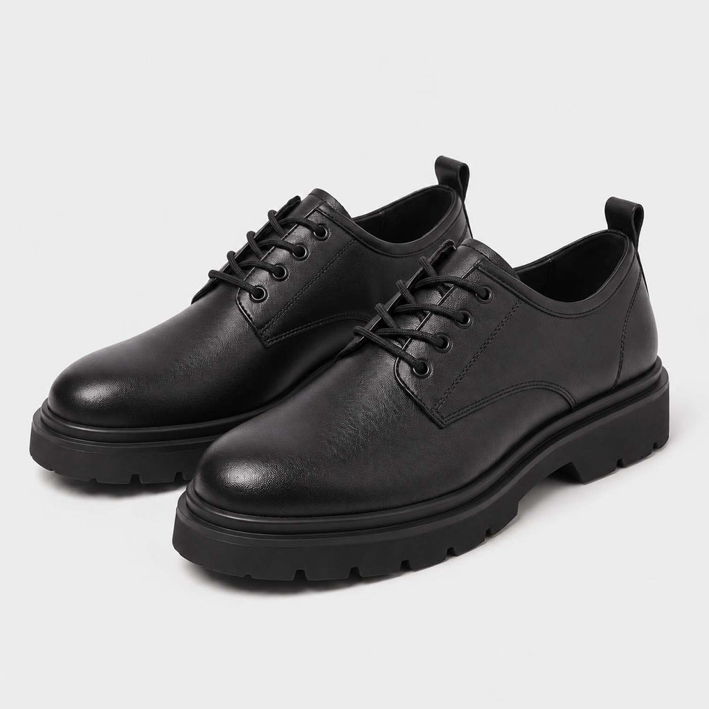 Monvaline | Men's Casual Derby Shoes with Chunky Sole